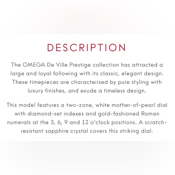 TheOMEGADeVillePrestigeclassic
features a two-tone mother-of-pearl Diamond bezel - Picture 2 of 11